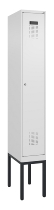 C+P Spind Evolo PLUS 0490307-32 mit Gestell 3 Abt.je 400mm Drehriegel (HxBxT) 2120x1200x815mm 7035/2004