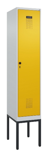 C+P Spind Evolo PLUS 0490307-32 mit Gestell 3 Abt.je 400mm Drehriegel (HxBxT) 2120x1200x815mm 7035/2004