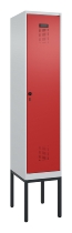 C+P Spind Evolo PLUS 0490307-32 mit Gestell 3 Abt.je 400mm Drehriegel (HxBxT) 2120x1200x815mm 7035/2004