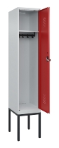 C+P Spind Evolo PLUS 0490307-32 mit Gestell 3 Abt.je 400mm Drehriegel (HxBxT) 2120x1200x815mm 7035/2004