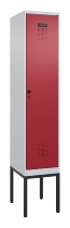 C+P Spind Evolo PLUS 0490307-32 mit Gestell 3 Abt.je 400mm Drehriegel (HxBxT) 2120x1200x815mm 7035/2004