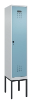 C+P Spind Evolo PLUS 0490307-32 mit Gestell 3 Abt.je 400mm Drehriegel (HxBxT) 2120x1200x815mm 7035/2004