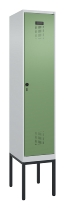 C+P Spind Evolo PLUS 0490307-32 mit Gestell 3 Abt.je 400mm Drehriegel (HxBxT) 2120x1200x815mm 7035/2004