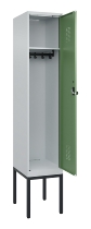 C+P Spind Evolo PLUS 0490307-32 mit Gestell 3 Abt.je 400mm Drehriegel (HxBxT) 2120x1200x815mm 7035/2004