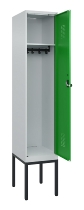 C+P Spind Evolo PLUS 0490307-32 mit Gestell 3 Abt.je 400mm Drehriegel (HxBxT) 2120x1200x815mm 7035/2004
