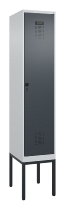C+P Spind Evolo PLUS 0490307-32 mit Gestell 3 Abt.je 400mm Drehriegel (HxBxT) 2120x1200x815mm 7035/2004