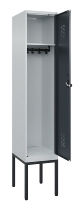 C+P Spind Evolo PLUS 0490307-32 mit Gestell 3 Abt.je 400mm Drehriegel (HxBxT) 2120x1200x815mm 7035/2004