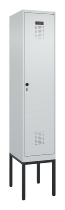 C+P Spind Evolo PLUS 0490307-32 mit Gestell 3 Abt.je 400mm Drehriegel (HxBxT) 2120x1200x815mm 7035/2004