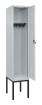 C+P Spind Evolo PLUS 0490307-32 mit Gestell 3 Abt.je 400mm Drehriegel (HxBxT) 2120x1200x815mm 7035/2004