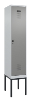 C+P Spind Evolo PLUS 0490307-32 mit Gestell 3 Abt.je 400mm Drehriegel (HxBxT) 2120x1200x815mm 7035/2004