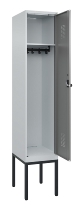 C+P Spind Evolo PLUS 0490307-32 mit Gestell 3 Abt.je 400mm Drehriegel (HxBxT) 2120x1200x815mm 7035/2004