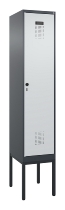 C+P Spind Evolo PLUS 0490307-32 mit Gestell 3 Abt.je 400mm Drehriegel (HxBxT) 2120x1200x815mm 7035/2004