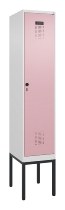 C+P Spind Evolo PLUS 0490307-32 mit Gestell 3 Abt.je 400mm Drehriegel (HxBxT) 2120x1200x815mm 7035/2004