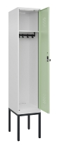 C+P Spind Evolo PLUS 0490307-32 mit Gestell 3 Abt.je 400mm Drehriegel (HxBxT) 2120x1200x815mm 7035/2004