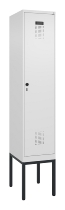 C+P Spind Evolo PLUS 0490307-32 mit Gestell 3 Abt.je 400mm Drehriegel (HxBxT) 2120x1200x815mm 7035/2004
