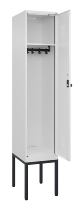 C+P Spind Evolo PLUS 0490307-32 mit Gestell 3 Abt.je 400mm Drehriegel (HxBxT) 2120x1200x815mm 7035/2004
