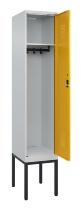 C+P Spind Evolo PLUS 0490307-32 mit Gestell 3 Abt.je 400mm Drehriegel (HxBxT) 2120x1200x815mm 7035/2004