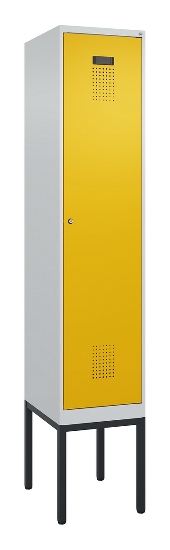 C+P Spind Evolo PLUS 0490307-32 mit Gestell 3 Abt.je 400mm Drehriegel (HxBxT) 2120x1200x815mm 7035/2004