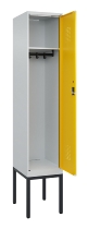 C+P Spind Evolo PLUS 0490307-32 mit Gestell 3 Abt.je 400mm Drehriegel (HxBxT) 2120x1200x815mm 7035/2004