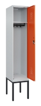 C+P Spind Evolo PLUS 0490307-32 mit Gestell 3 Abt.je 400mm Drehriegel (HxBxT) 2120x1200x815mm 7035/2004