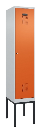 C+P Spind Evolo PLUS 0490307-32 mit Gestell 3 Abt.je 400mm Drehriegel (HxBxT) 2120x1200x815mm 7035/2004