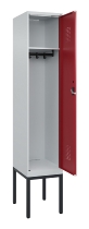 C+P Spind Evolo PLUS 0490307-32 mit Gestell 3 Abt.je 400mm Drehriegel (HxBxT) 2120x1200x815mm 7035/2004