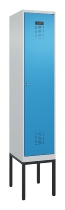 C+P Spind Evolo PLUS 0490307-32 mit Gestell 3 Abt.je 400mm Drehriegel (HxBxT) 2120x1200x815mm 7035/2004