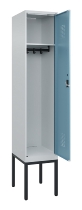 C+P Spind Evolo PLUS 0490307-32 mit Gestell 3 Abt.je 400mm Drehriegel (HxBxT) 2120x1200x815mm 7035/2004