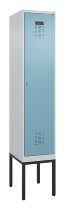 C+P Spind Evolo PLUS 0490307-32 mit Gestell 3 Abt.je 400mm Drehriegel (HxBxT) 2120x1200x815mm 7035/2004