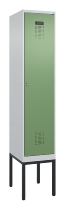 C+P Spind Evolo PLUS 0490307-32 mit Gestell 3 Abt.je 400mm Drehriegel (HxBxT) 2120x1200x815mm 7035/2004