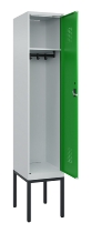C+P Spind Evolo PLUS 0490307-32 mit Gestell 3 Abt.je 400mm Drehriegel (HxBxT) 2120x1200x815mm 7035/2004
