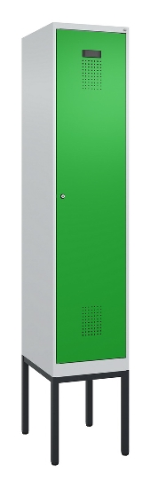 C+P Spind Evolo PLUS 0490307-32 mit Gestell 3 Abt.je 400mm Drehriegel (HxBxT) 2120x1200x815mm 7035/2004