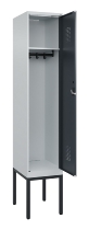 C+P Spind Evolo PLUS 0490307-32 mit Gestell 3 Abt.je 400mm Drehriegel (HxBxT) 2120x1200x815mm 7035/2004