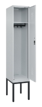 C+P Spind Evolo PLUS 0490307-32 mit Gestell 3 Abt.je 400mm Drehriegel (HxBxT) 2120x1200x815mm 7035/2004
