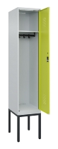 C+P Spind Evolo PLUS 0490307-32 mit Gestell 3 Abt.je 400mm Drehriegel (HxBxT) 2120x1200x815mm 7035/2004