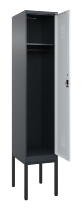 C+P Spind Evolo PLUS 0490307-32 mit Gestell 3 Abt.je 400mm Drehriegel (HxBxT) 2120x1200x815mm 7035/2004