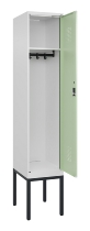 C+P Spind Evolo PLUS 0490307-32 mit Gestell 3 Abt.je 400mm Drehriegel (HxBxT) 2120x1200x815mm 7035/2004