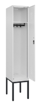 C+P Spind Evolo PLUS 0490307-32 mit Gestell 3 Abt.je 400mm Drehriegel (HxBxT) 2120x1200x815mm 7035/2004