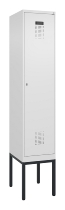 C+P Spind Evolo PLUS 0490307-32 mit Gestell 3 Abt.je 400mm Drehriegel (HxBxT) 2120x1200x815mm 7035/2004