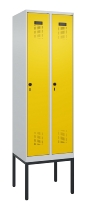 C+P Spind Evolo PLUS 0490307-32 mit Gestell 3 Abt.je 400mm Drehriegel (HxBxT) 2120x1200x815mm 7035/2004
