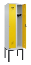 C+P Spind Evolo PLUS 0490307-32 mit Gestell 3 Abt.je 400mm Drehriegel (HxBxT) 2120x1200x815mm 7035/2004