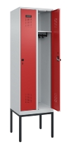 C+P Spind Evolo PLUS 0490307-32 mit Gestell 3 Abt.je 400mm Drehriegel (HxBxT) 2120x1200x815mm 7035/2004