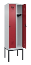C+P Spind Evolo PLUS 0490307-32 mit Gestell 3 Abt.je 400mm Drehriegel (HxBxT) 2120x1200x815mm 7035/2004