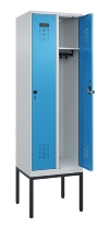 C+P Spind Evolo PLUS 0490307-32 mit Gestell 3 Abt.je 400mm Drehriegel (HxBxT) 2120x1200x815mm 7035/2004