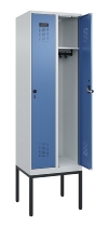 C+P Spind Evolo PLUS 0490307-32 mit Gestell 3 Abt.je 400mm Drehriegel (HxBxT) 2120x1200x815mm 7035/2004