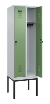 C+P Spind Evolo PLUS 0490307-32 mit Gestell 3 Abt.je 400mm Drehriegel (HxBxT) 2120x1200x815mm 7035/2004
