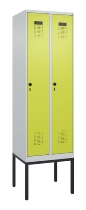 C+P Spind Evolo PLUS 0490307-32 mit Gestell 3 Abt.je 400mm Drehriegel (HxBxT) 2120x1200x815mm 7035/2004