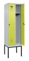 C+P Spind Evolo PLUS 0490307-32 mit Gestell 3 Abt.je 400mm Drehriegel (HxBxT) 2120x1200x815mm 7035/2004