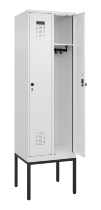 C+P Spind Evolo PLUS 0490307-32 mit Gestell 3 Abt.je 400mm Drehriegel (HxBxT) 2120x1200x815mm 7035/2004