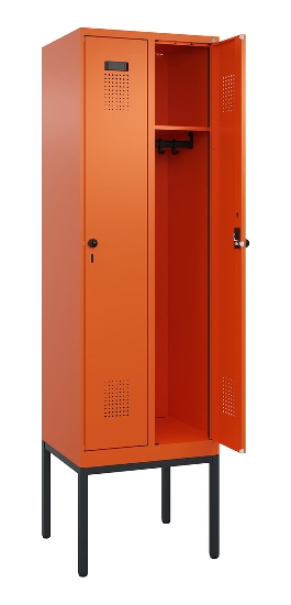 C+P Spind Evolo PLUS 0490307-40 mit Gestell 4 Abt.je 300mm Drehriegel (HxBxT) 2120x1200x815mm 0010/0010